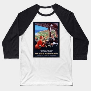 Vintage Travel Poster New South Wales Railways Australia Baseball T-Shirt